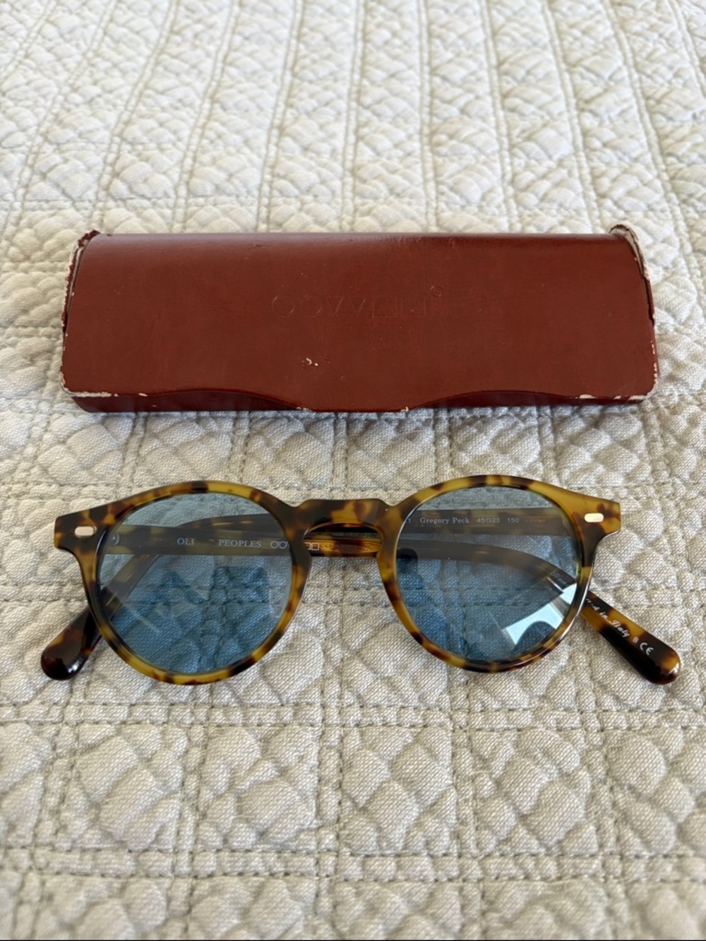 Oliver Peoples Gregory Peck Frames with Blue Lenses